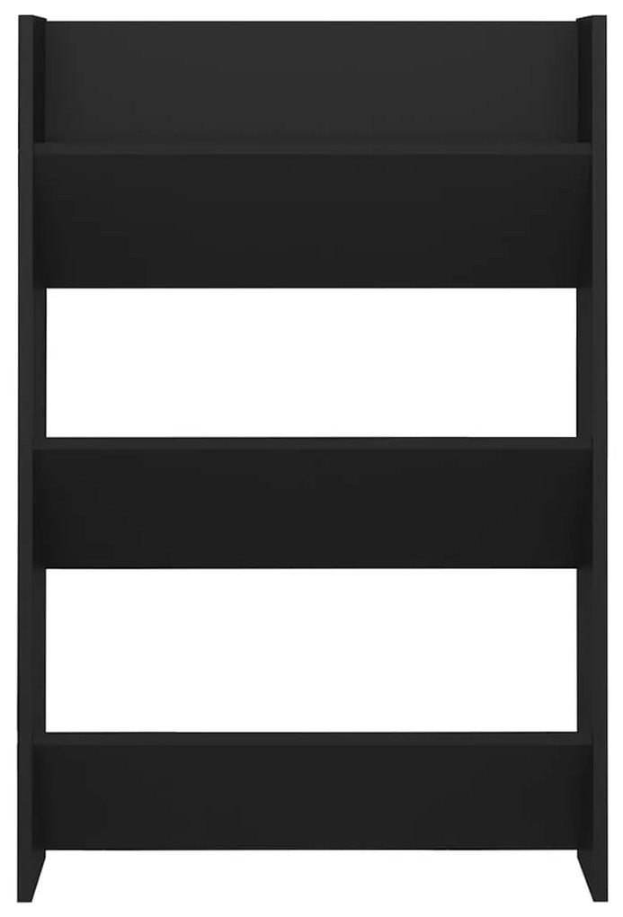 Sapateiras de parede 2 pcs 60x18x90 cm contraplacado preto