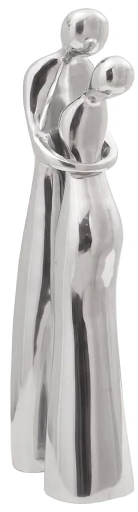 Escultura Prateado 10x16x49 cm Alumínio