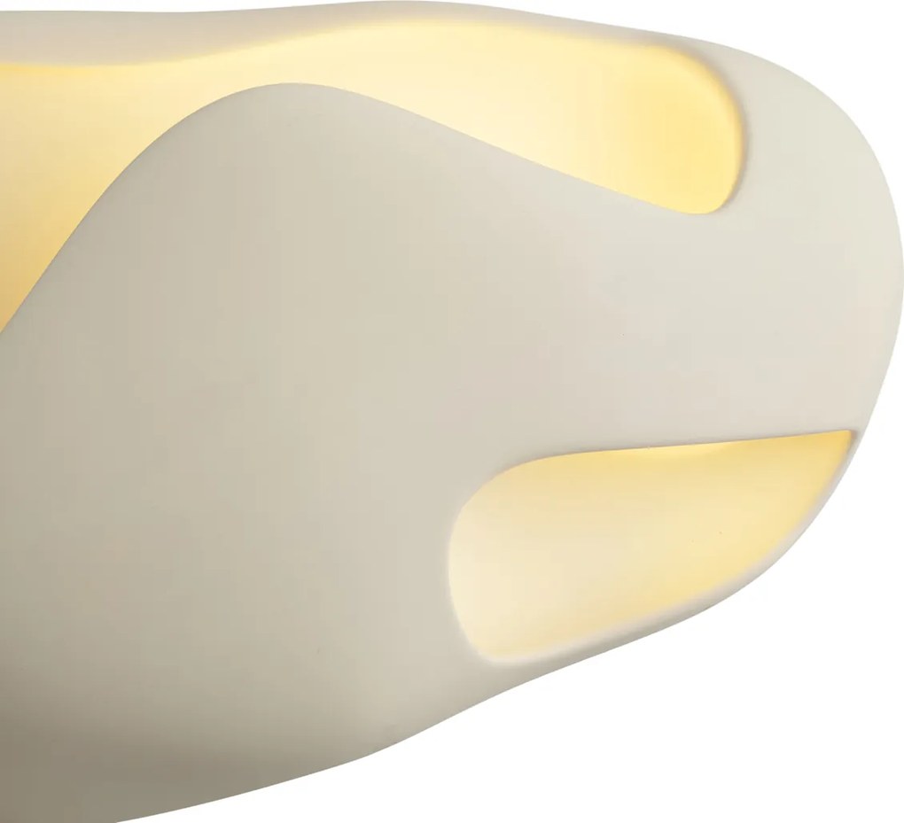 Candeeiro de Parede Japandi Creme 30cm - Pietra