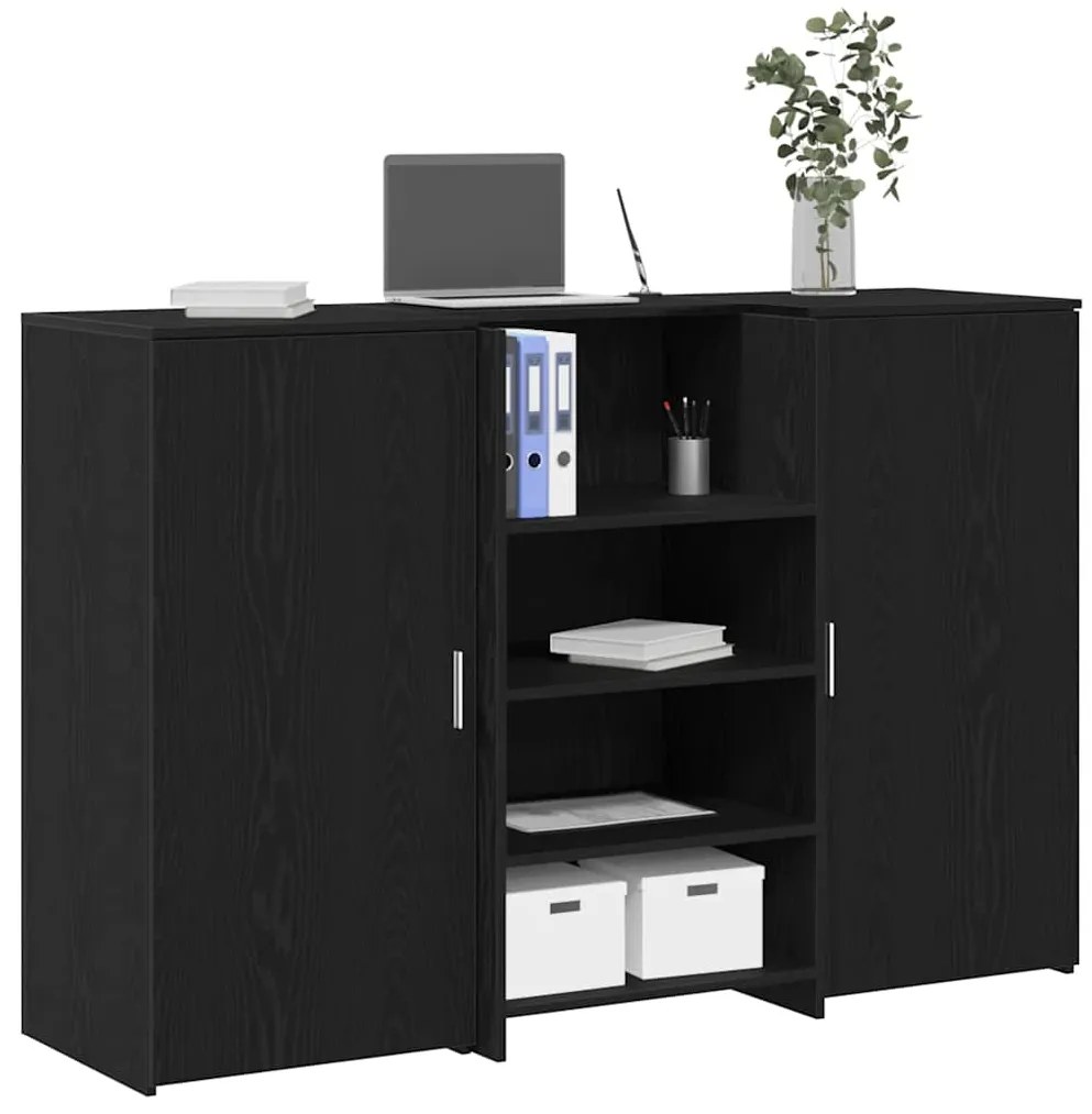 vidaXL Balcão de recepção 155x50x103,5 cm madeira carvalho preto