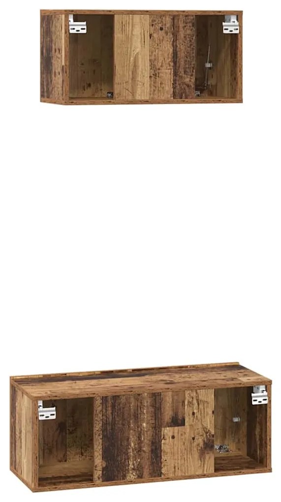 Conjunto de Estantes para TV 2 pcs Madeira antiga