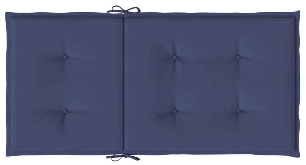 Almofadões p/ cadeira de encosto baixo 6pcs tecido azul-marinho