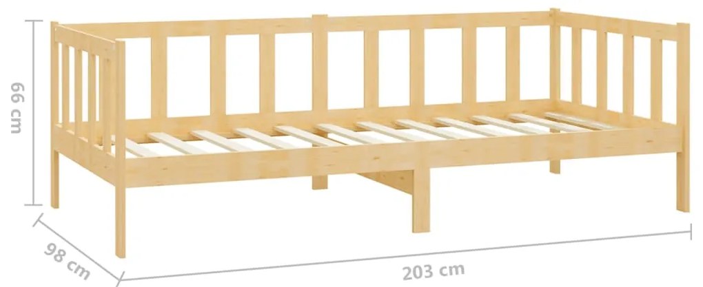 Sofá-cama com gavetas 90x200 cm pinho maciço