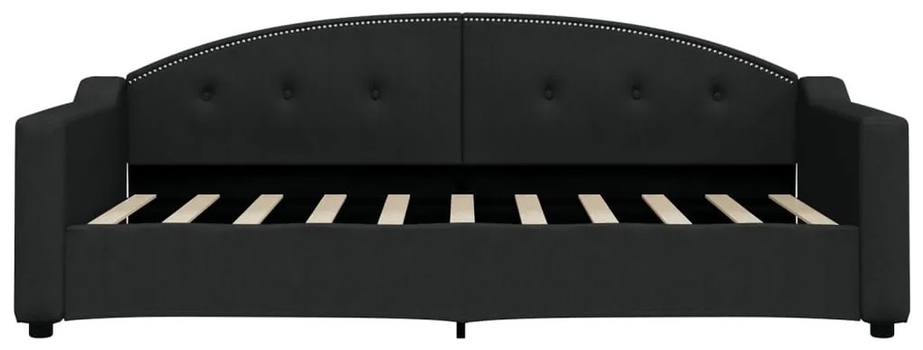 Sofá-cama com colchão 90x190 cm tecido preto