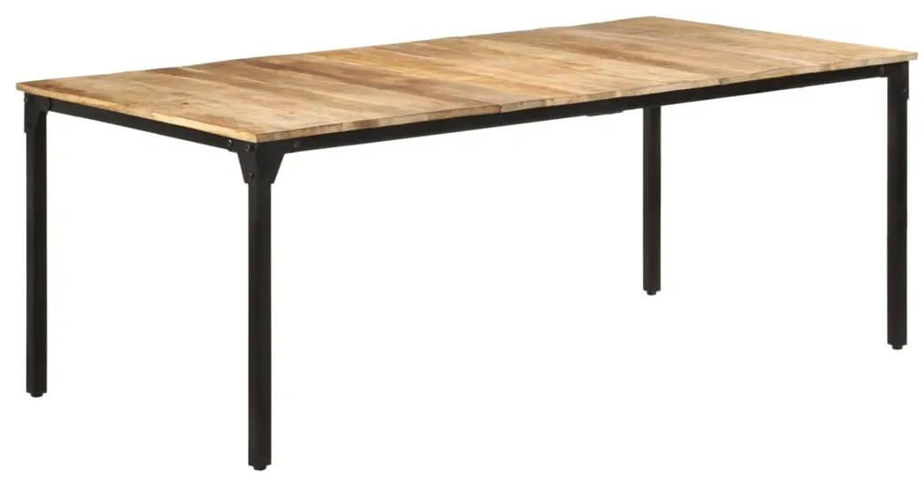 Mesa de jantar 200x100x76 cm madeira de mangueira áspera
