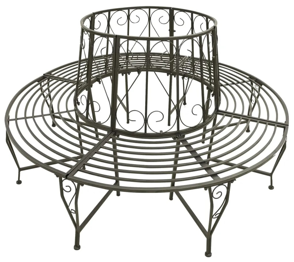 Banco de jardim para árvore 160 cm aço