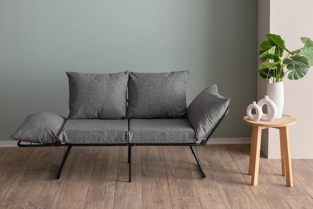 Sofá-Cama 2 Lugares Viper – Cinzento Claro – 150x78x60 cm