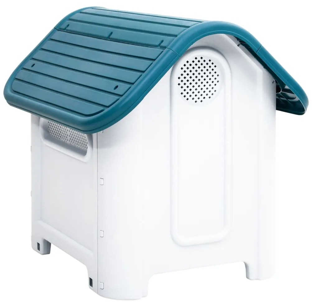 Casota para cães 59x75x66 cm polipropileno azul