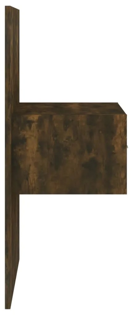 Mesa de cabeceira de montagem na parede cor carvalho fumado