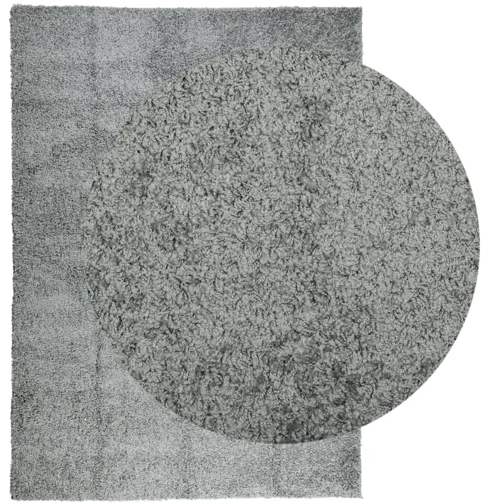 Tapete shaggy de pelo alto PAMPLONA 200x280 cm verde
