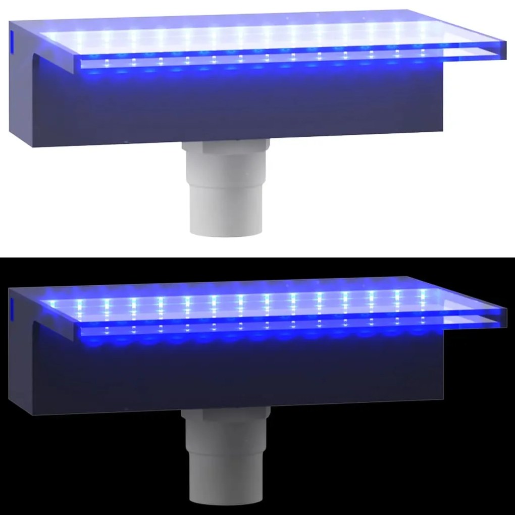 Cascata com luzes LED RGB 30 cm acrílico