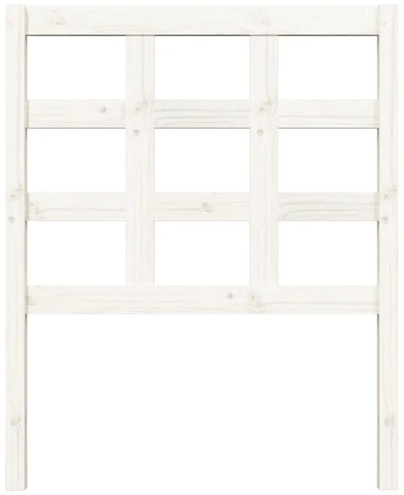 Cabeceira de cama 80,5x4x100 cm madeira de pinho maciça branco