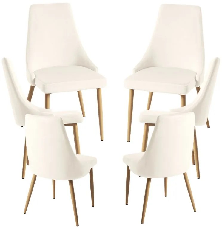 Pack 6 Cadeiras Stoik Wood - Beige
