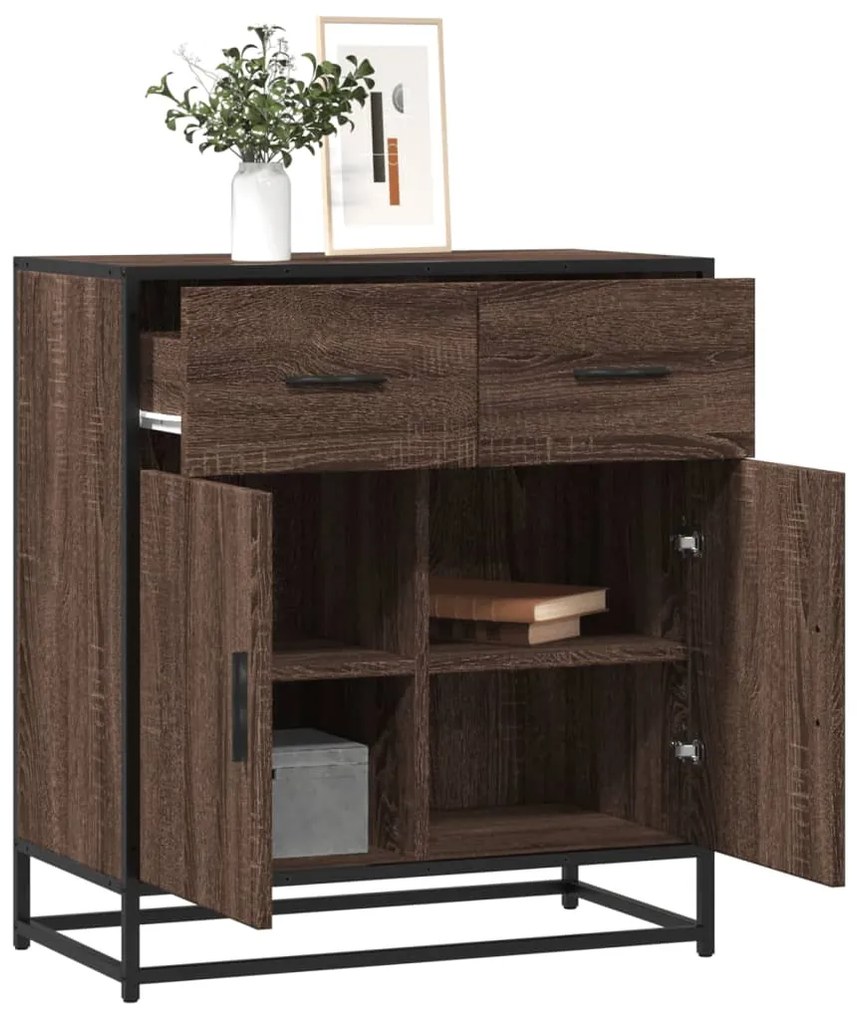 vidaXL Aparador 68x35x76 cm deriv. de madeira carvalho castanho