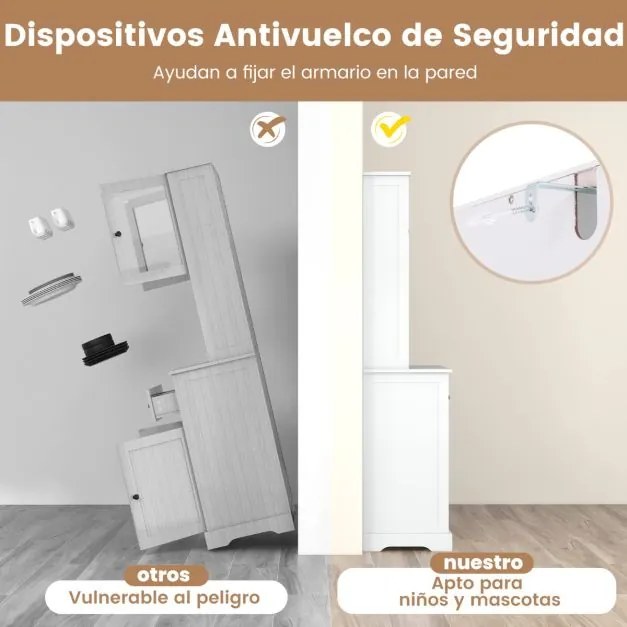 Armário de cozinha com portas de vidro temperado Estantes e gavetas ajustáveis Branco