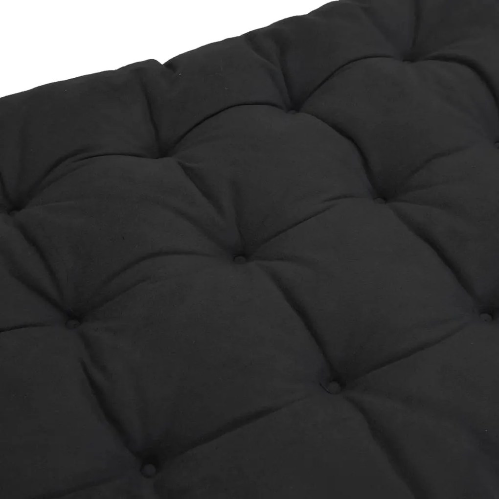 Almofadão para espreguiçadeira 160x50x10 cm camurça preto