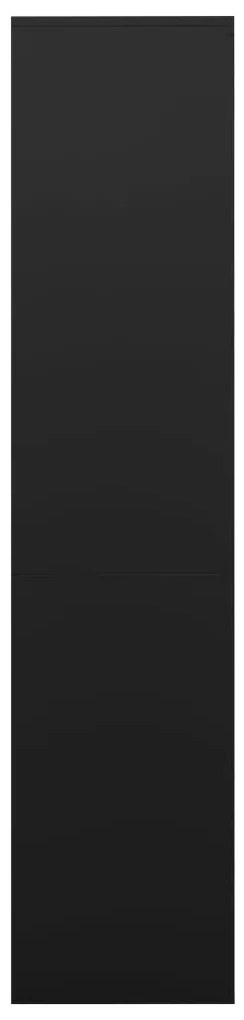 Armário de escritório 90x40x180 cm aço preto