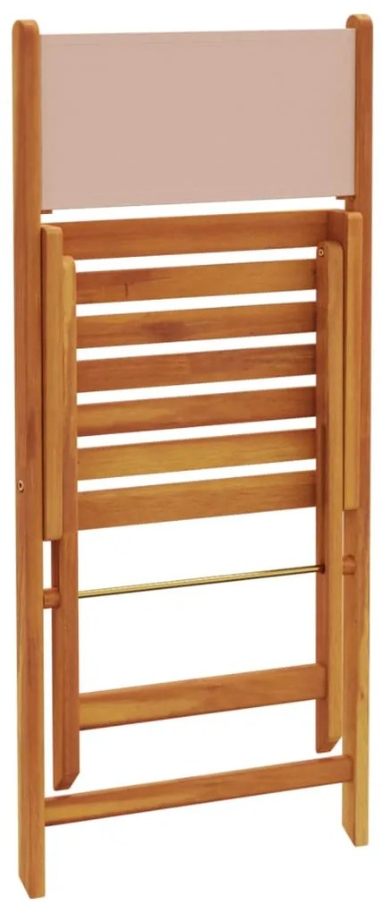 5 pcs conjunto jantar jardim tecido/madeira cinza-acastanhado