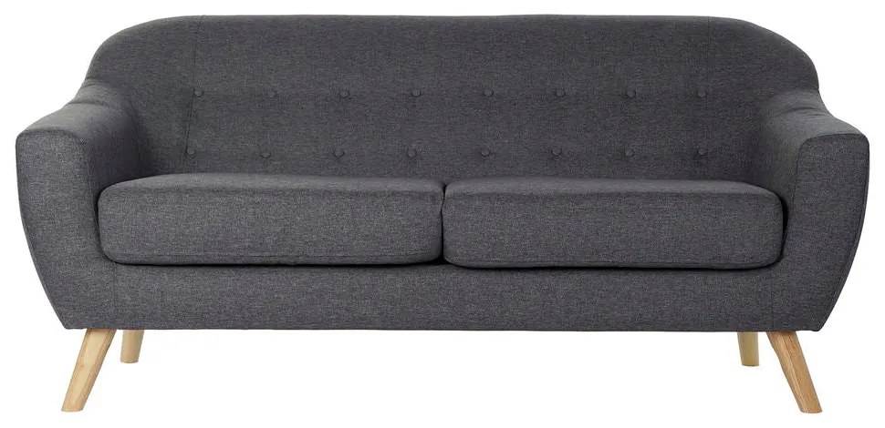 Sofá de 3 Lugares DKD Home Decor Cinzento Poliéster Madeira da borracha (170 x 80 x 81 cm)