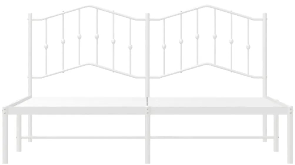 Estrutura de cama com cabeceira 180x200 cm metal branco