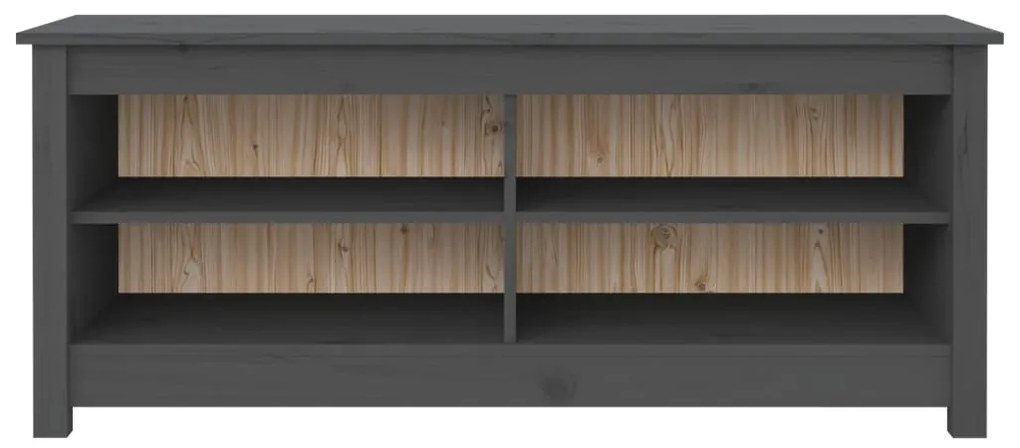 Banco sapateira 110x38x45,5 cm pinho maciço cinza