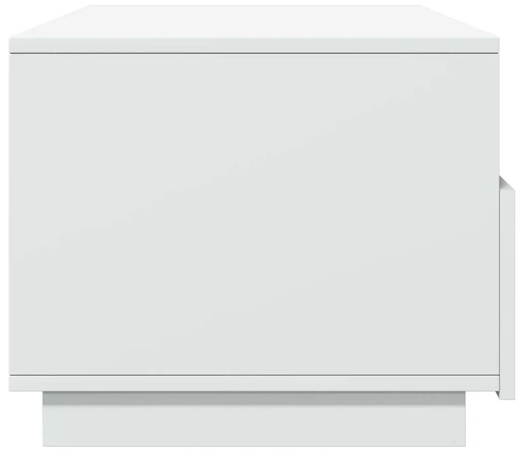 Mesa de centro com luzes LED 90x49x40 cm branco