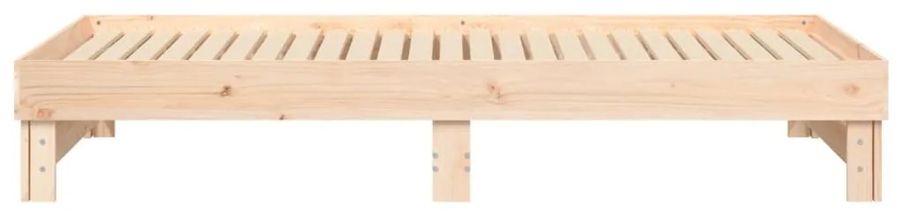 Sofá-cama de puxar 2x(80x200) cm madeira de pinho maciça