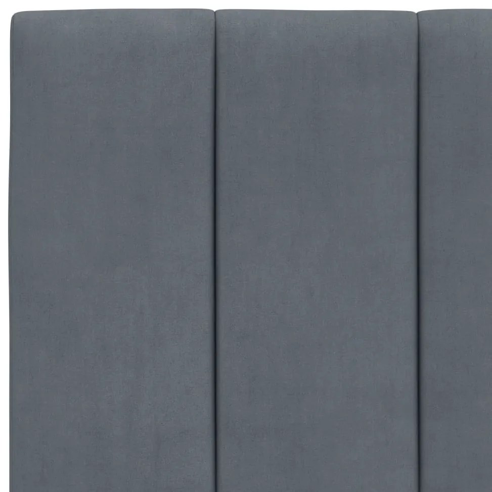 Estrutura de cama c/ luzes LED 90x200 cm veludo cinza-escuro