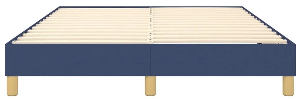 Estrutura de cama sem colchão 140x190 cm tecido azul