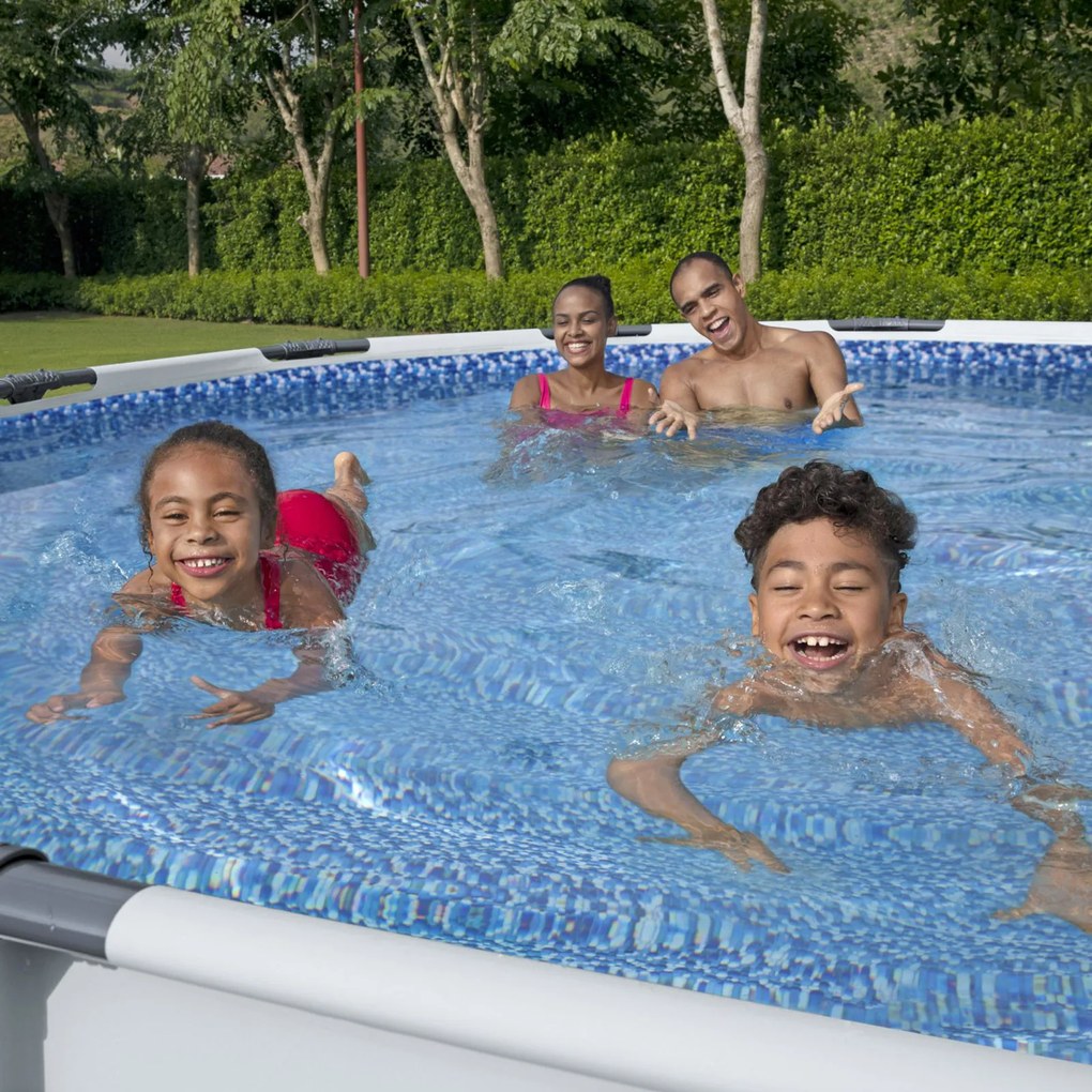 Conjunto Piscina  Bestway Frame Pool Steel Pro™ Ø427 x 84 cm Cinzento