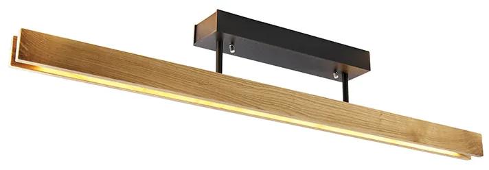 Candeeiro de tecto rústico madeira regulável-3-fases LED - HOLZ Rústico