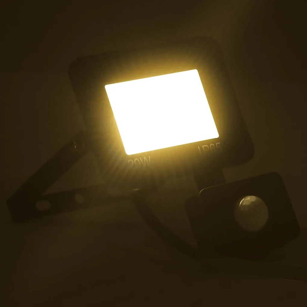 Projetor c/ iluminação LED e sensor 20 W branco quente