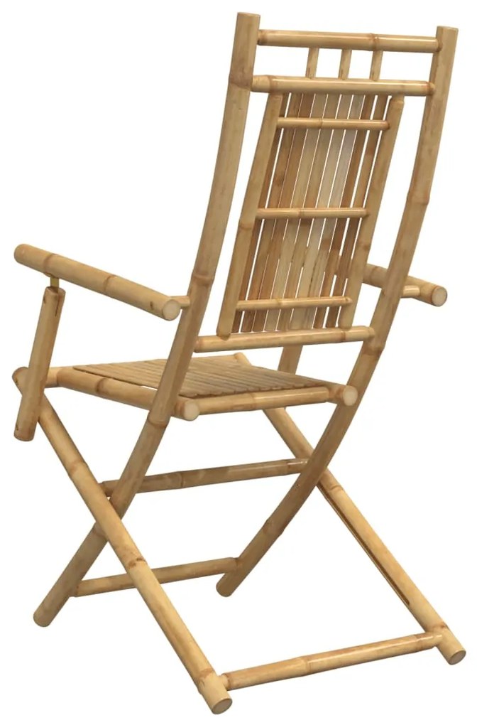 Cadeiras de jardim dobráveis 8 pcs 53x66x99 cm bambu