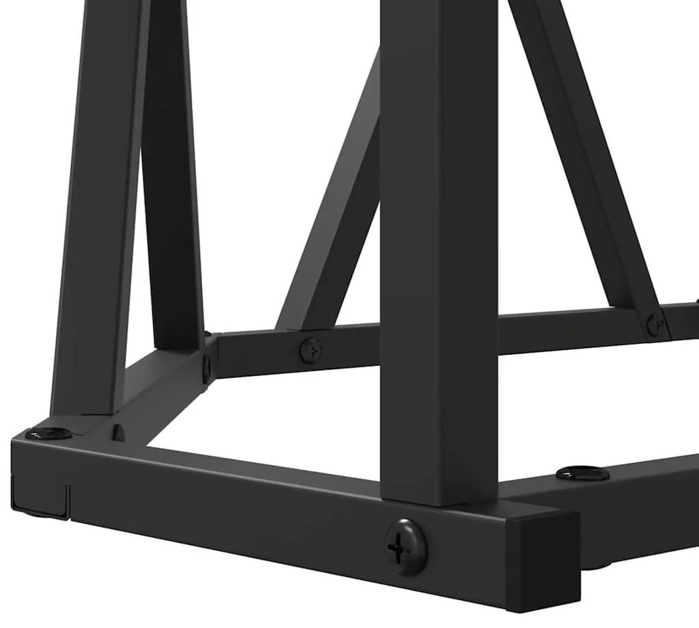 Mesa de Centro vidaXL Preta de Carvalho 80x80x42 cm em Madeira de Enge