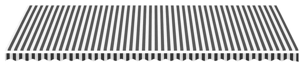 Tecido de substituição para toldo 6x3 m antracite e branco