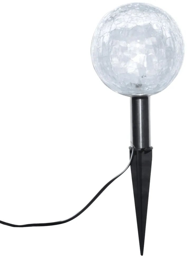 Candeeiros de jardim 6 pcs LED com estacas e painéis solares