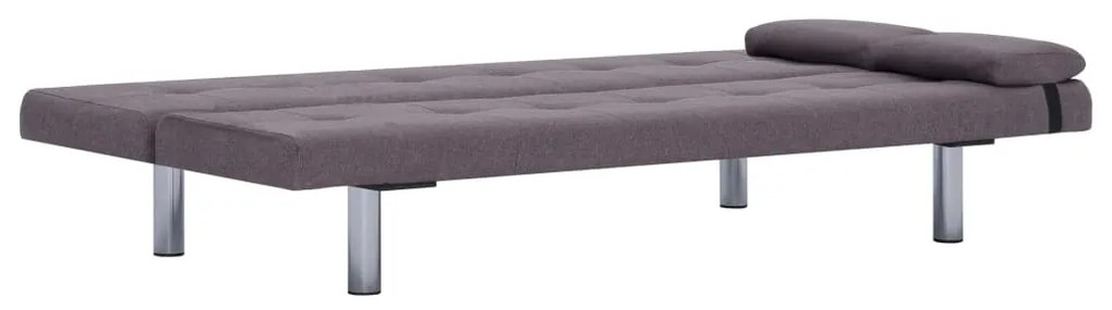 Sofá Cama Vivian - Cor Cinzento Acastanhado - Em Tecido, Estrutura em