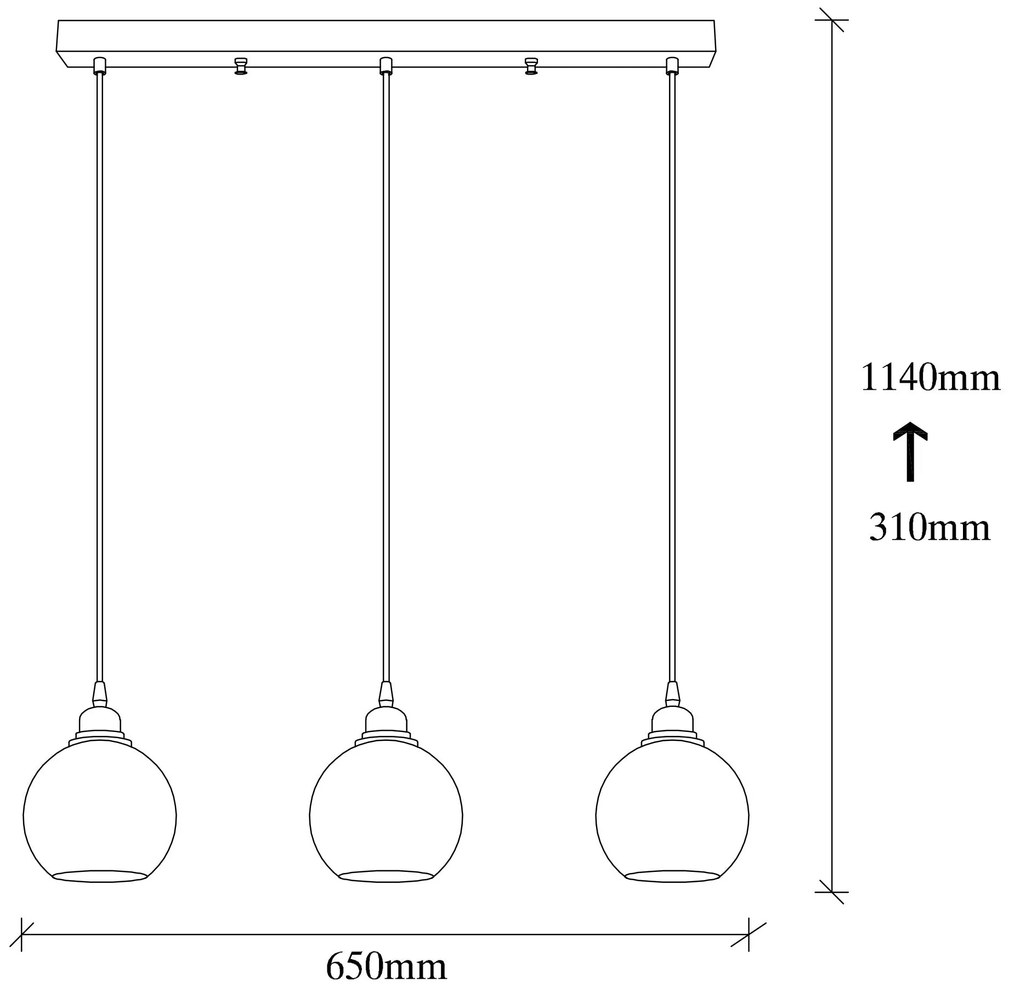 Chandelier Smoked – Fume – 65 x 65 cm