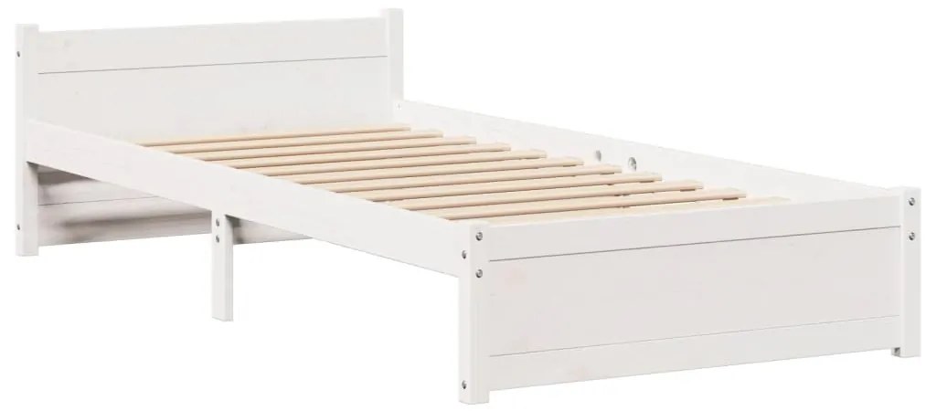 Estrutura cama c/ cabeceira 75x190 cm pinho maciço