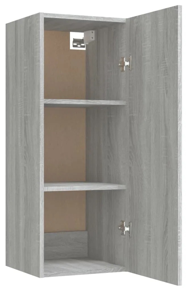 Armário parede 34,5x34x90 cm derivados madeira cinzento sonoma