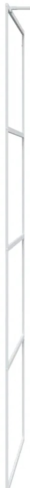 Divisória de chuveiro branco 90x195 cm vidro ESG transparente