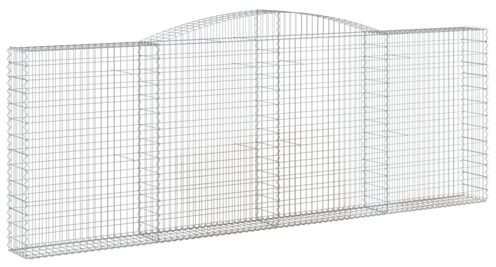 Cestos gabião arqueados 3pcs 400x30x140/160cm ferro galvanizado