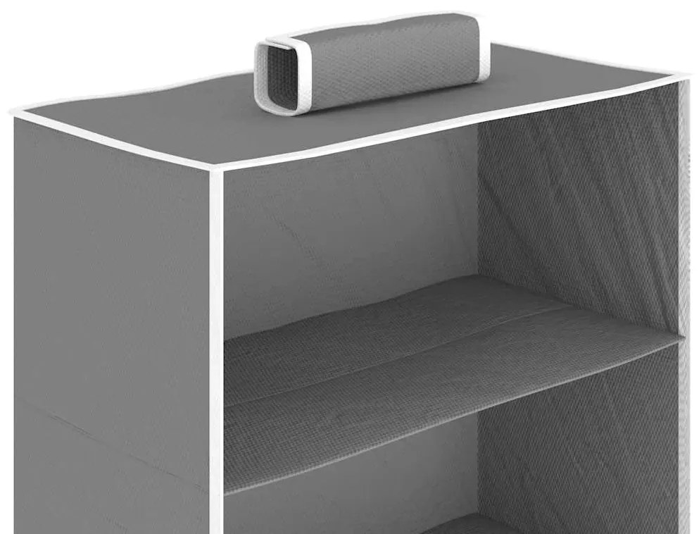Arrumação suspensa para armário 6 compartimentos 2 pcs tecido