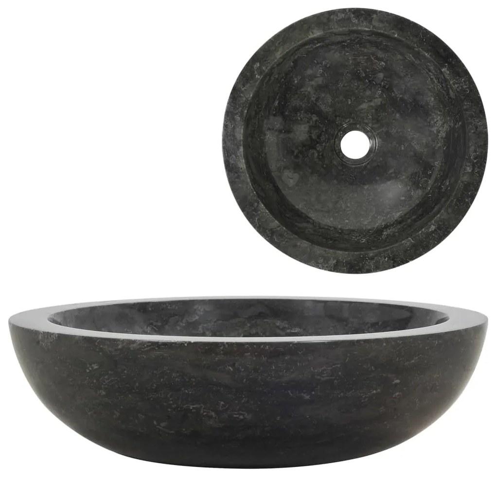 142774 vidaXL Lavatório 40x12 cm mármore preto