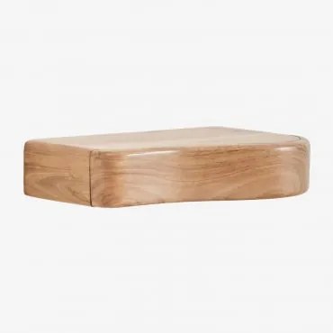 Estante De Parede Com Arrumação Em Madeira De Acácia Nireimi ↔︎ 40 Cm - Sklum