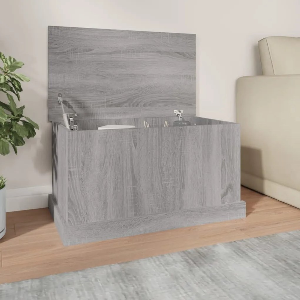 816510 vidaXL Caixa de arrumação 70x40x38 cm derivados madeira cinza sonoma