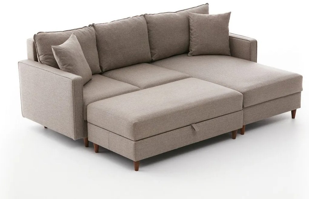 Sofá de Canto Eva – Creme – 210 x 82 x 195 cm