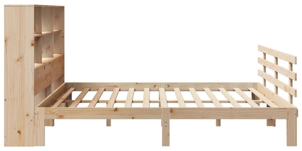 Cama com estante sem colchão 200x200 cm pinho maciço