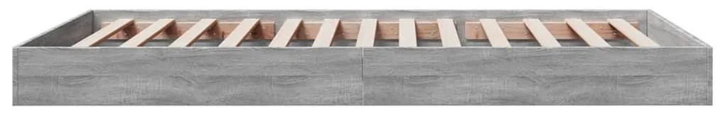 Estrutura cama 100x200 cm derivados de madeira cinzento sonoma