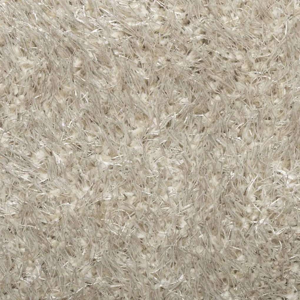 Tapete de pelo alto com aspeto brilhante ISTAN Ø 160 cm bege